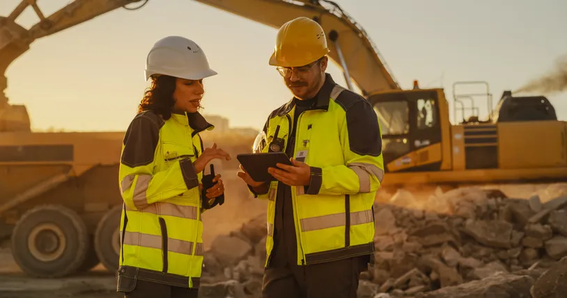Tradesperson using the BSP app on site
