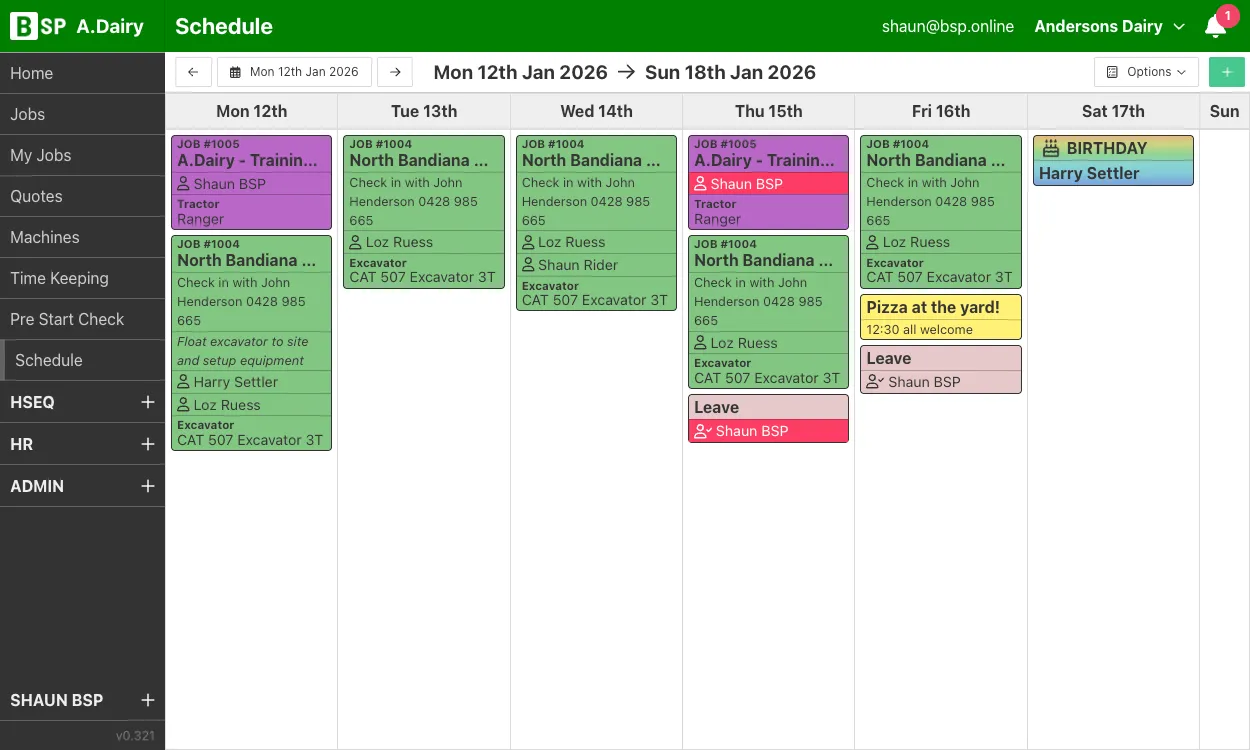Schedule